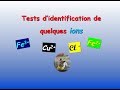 Tests didentification des ions mtalliques et chlorure