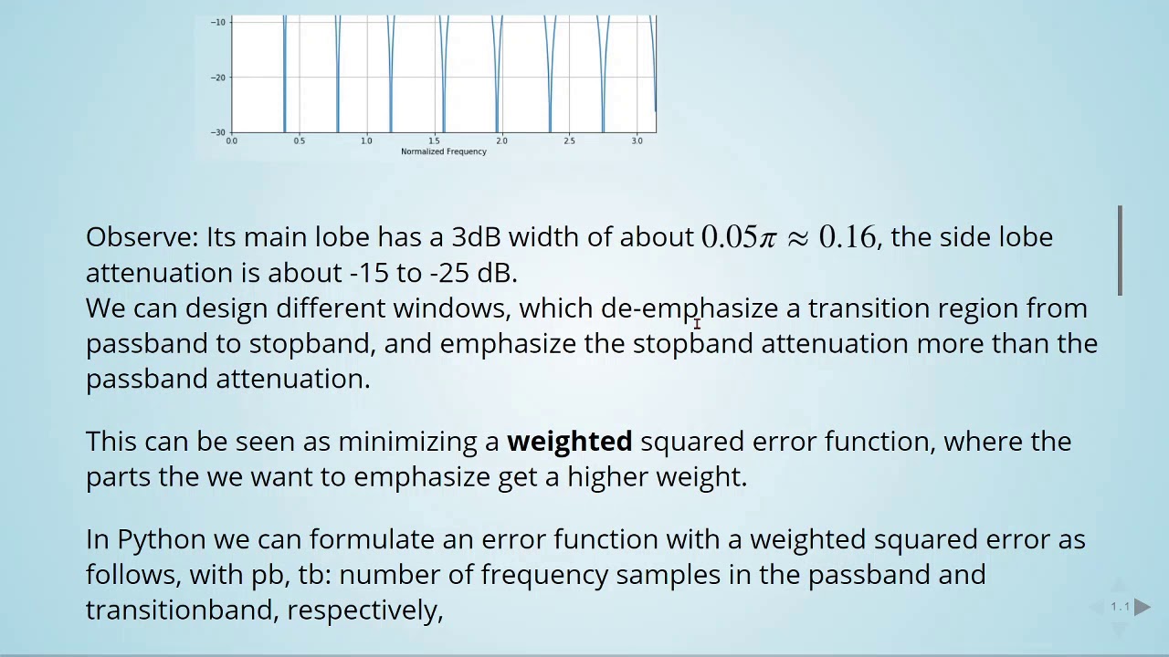 Multirate Signal Processing: 06a Window Functions - 02 Window Design ...
