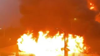 iWITNESS VIDEO: Flames shoot from tanker on I-95 in Norwalk