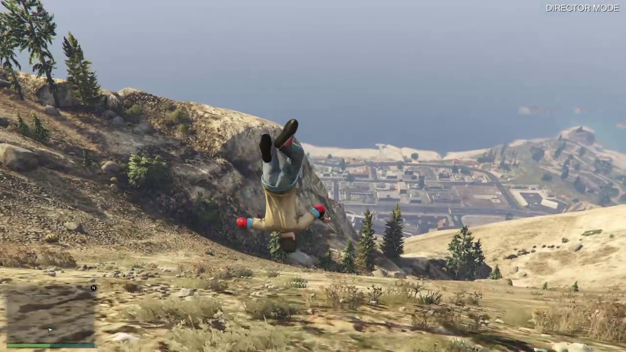 Grand Theft Auto V: Director Mode - Falling in Low Gravity - YouTube