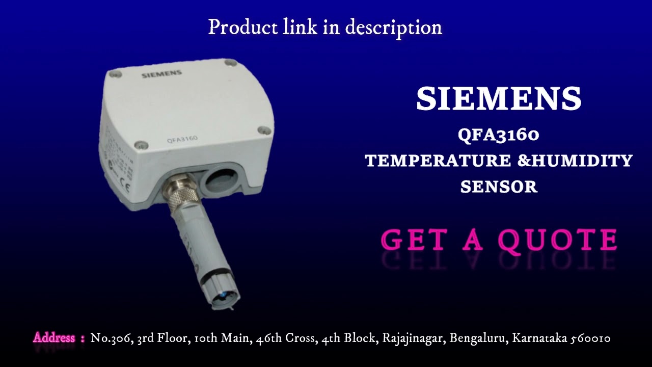 SIEMENS QFA3160 || SIEMENS QFA3160 TEMPERATURE &HUMIDITY SENSOR