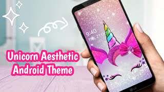 Make your android phone aesthetic | Aesthetic Unicorn Theme | Android Phone Customization screenshot 3