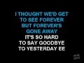 Boyz II Men - It's So Hard To Say Goodbye To Yesterday (Karaoke)