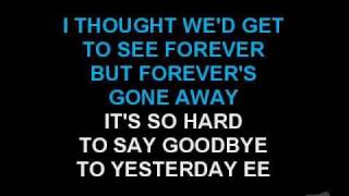 Boyz II Men - It's So Hard To Say Goodbye To Yesterday (Karaoke) chords