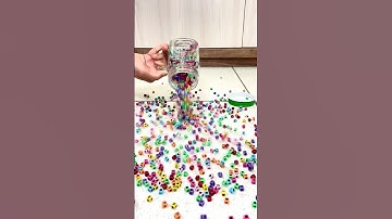 Beads Falling of Bottle #reverse #shorts #satisfying #entertaining #fun #beads #short #asmr #funny