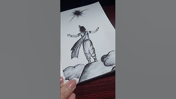 Pen sketch in college 😍|| shri krishna sketch #trending #college #krishna #art