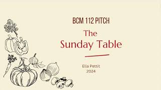 BCM 112 - Rapid Prototyping Pitch