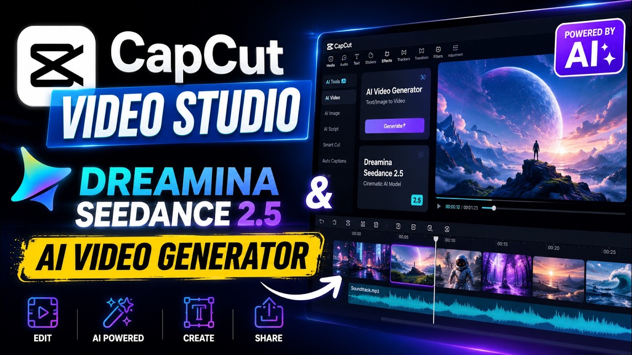 The Timeline-Free AI Workflow (CapCut Video Studio | Dreamina Seedance 2.5 & AI Video Generator)