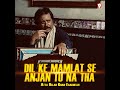 Dil Ke Mamlat Se Anjan Tu Na Tha Mp3 Song