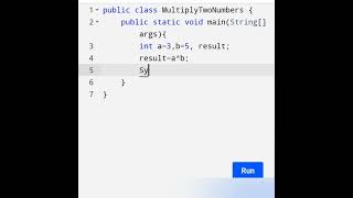 Celebrity Multiplication of Two Numbers in Java #short #shorts #Studywithraj Profile