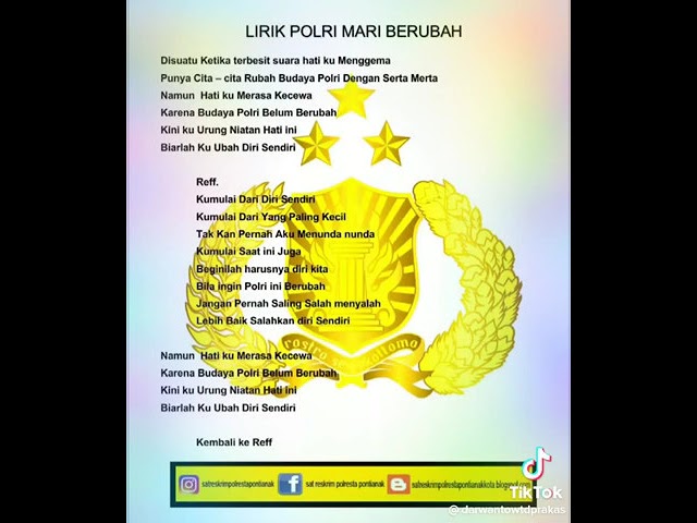 LIRIK POLRI MARI BERUBAH class=