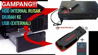 Cara Ganti Harddisk NA PS2 Internal Rusak Pake HDD/Flasdisk  External USB