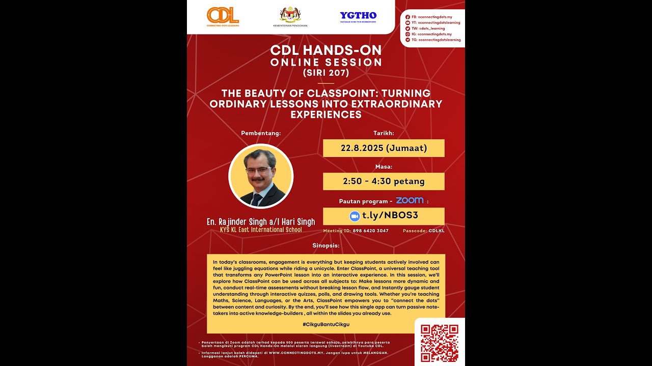 [LIVE] CDL Hands-On KL (Siri 207) — The Beauty of Classpoint