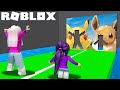 New jump through the hole in the cartoon character wall! | Roblox