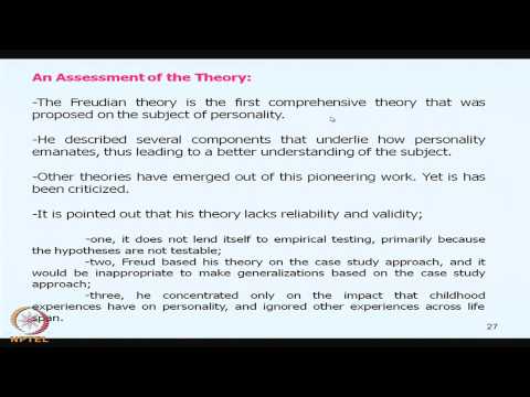 Mod-08 Lec-22 Personality, Self Concept and Self Image