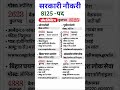 🔥सरकारी नौकरी 2025 | 8125 पदों पर बंपर भर्ती | 10वीं पास से ग्रेजुएट तक मौका | Govt Job Update