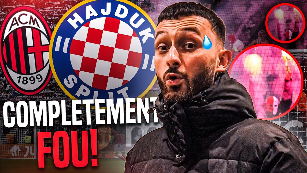 7 000 ultras de l'Hajduk Split viennent encourager les U19 face au Milan AC !! (Youth League)