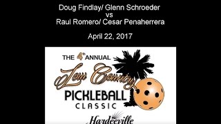 MD 4.5-5.0 Gold: Findlay/ Schroeder vs Romero/ Penaherrera - 2017 Low Country Classic Pickleball
