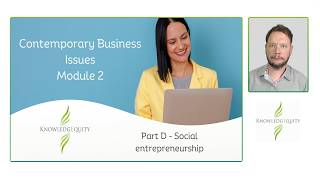 CPA CBI Module 2 - Part D - Social Entrepreneurship
