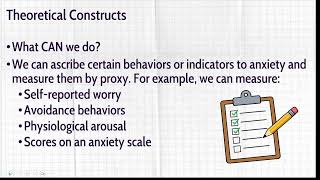 PSYC 4370 Theoretical Constructs