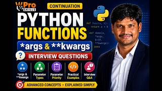 **Python Functions Advanced | *args, kwargs, Parameter Types & Interview Questions | Python Tutorial