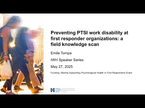 Preventing PTSI Work Disability At First Responder Organizations An Environmental Scan 