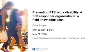 Preventing PTSI work disability at first responder organizations: an environmental scan