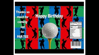 Golf theme chip bag designs PART 1