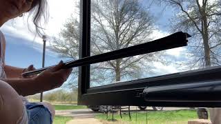 Replacing weather strip on storm door