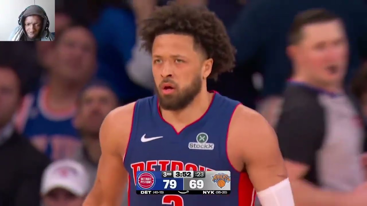 splashfymtrae reacts to knicks vs pistons (cade for mvp)