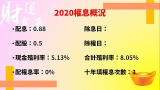 《定存股》2020高殖利率股票（2816旺旺保）（20200325盤後）