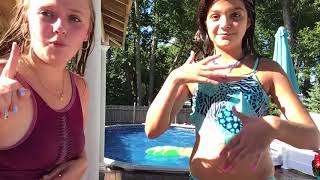 Pool Float Challenge-Sisters 4 Life