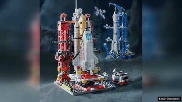 ToylinX Launch Center Lunar Lander Model Building Blocks Spaceship Spaceport Figure Shuttle