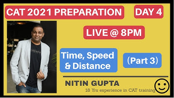 CAT 2021 | DAY 4 | QUANT | TIME, SPEED & DISTANCE | PART 3|  NITIN GUPTA