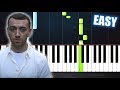 Sam Smith - Too Good At Goodbyes - EASY Piano Tutorial by PlutaX