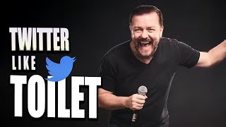 Ricky Gervais interview- Twitter is like reading toilet walls - SVT-NRK-Skavlan