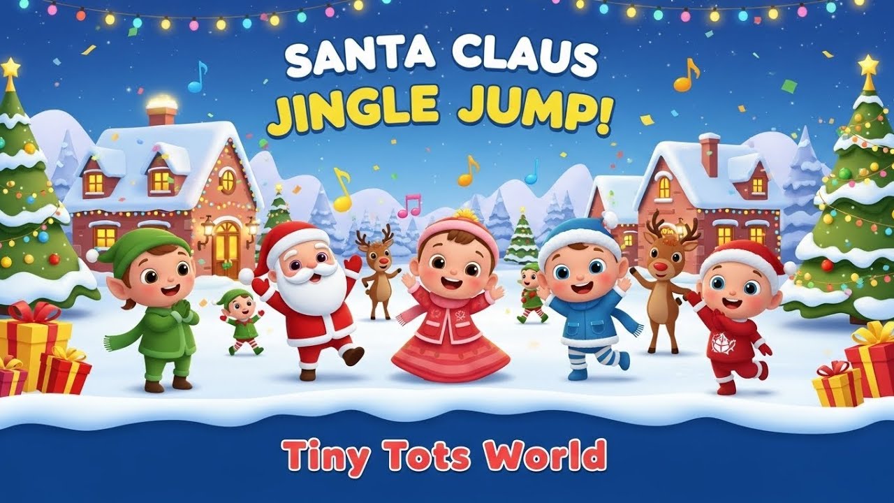Santa Claus Jingle Jump! 🎅✨ | Christmas Dance Rhyme & Kids Song | Tiny Tots World