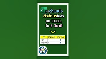 หาตำแหน่งตัวอักษรในคำบน Excel ใน 5 วินาที #excel #exceltutorial #ความรู้ #ไอที #it