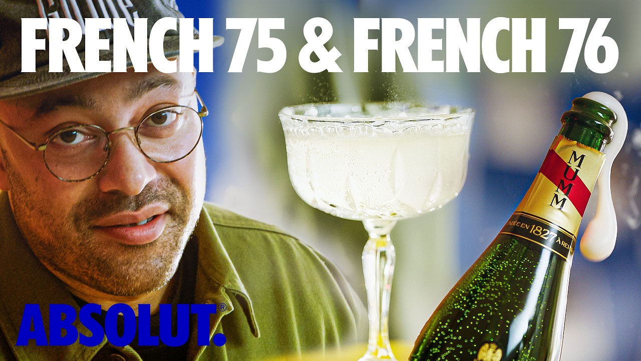 The French 75 vs French 76! | Champagne Drinks | Absolut Drinks With Rico