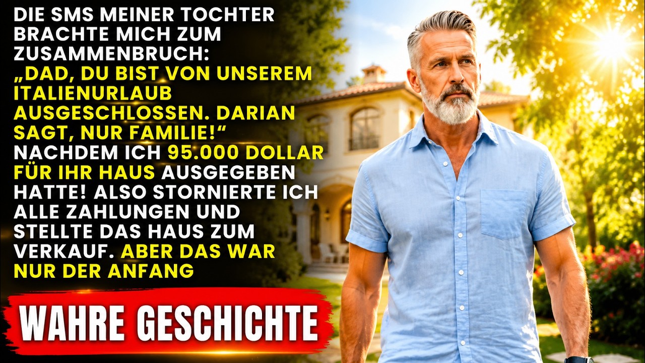 Mein Koffer lag halb gepackt auf dem Bett, als die SMS mein Leben in zwei Hälften riss: „Du fliegst nicht mit. Christian will den Urlaub nur im engsten Familienkreis.“ Vier Stunden vor dem Abflug....
