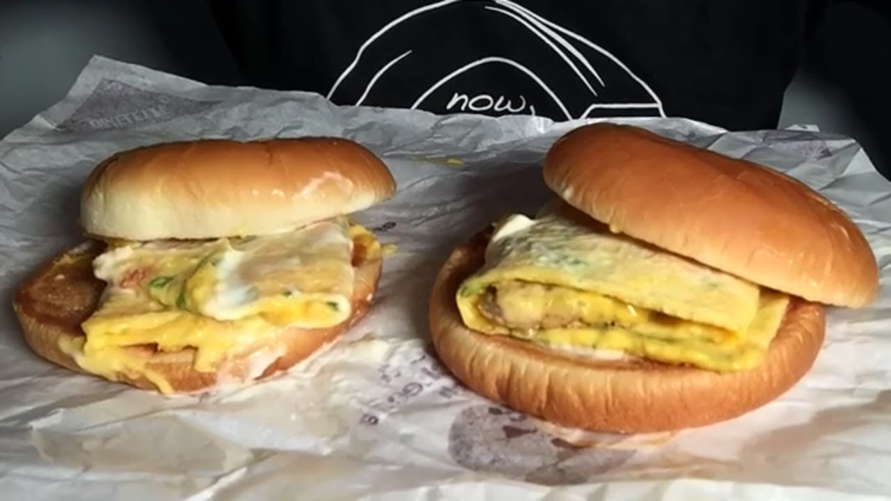 McDonald's New Breakfast 2021 Omelette Cheese Sandwich // Sausage