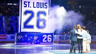 Martin St. Louis jersey number retirement ceremony