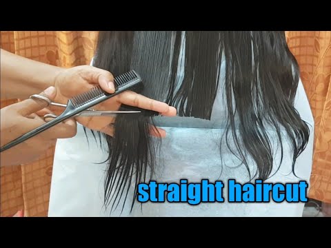 Easy straight haircut/How to cut hair straight/straight cut for long hair/amazing  long hair cutting - YouTube
