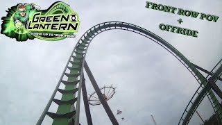 Six Flags Great Adventure Green Lantern - Onride Front Row POV + Offride - 7/31/2018