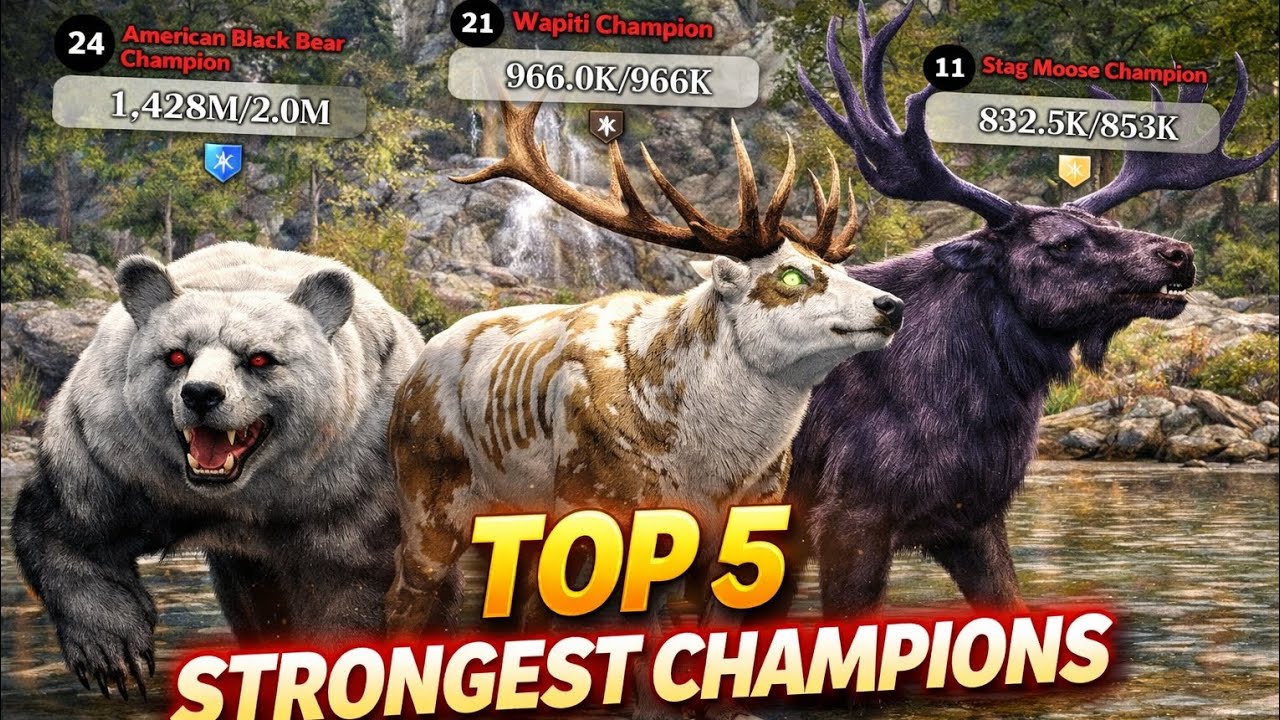 TOP 5 STRONGEST Champions in Yosemite Falls Map | The Wolf (Room 75-84)