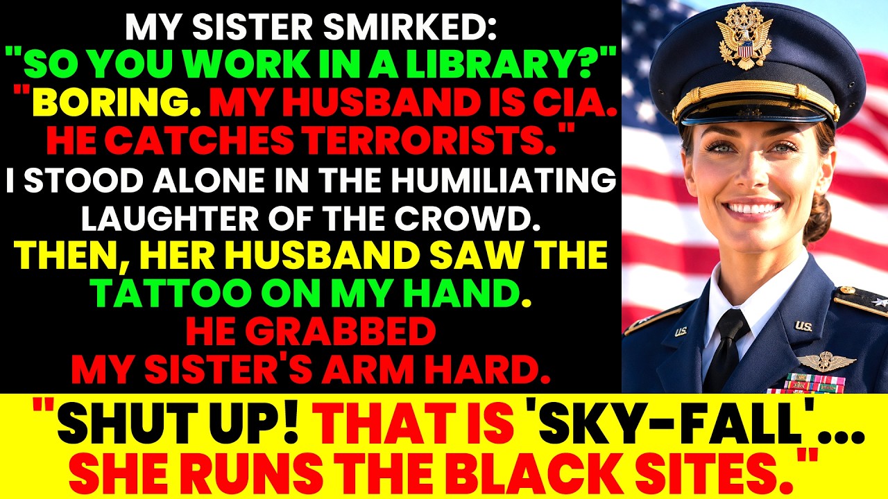 For twenty years, my sister called me the family failure—the one who "just filed papers in some military library" while her CIA husband caught terrorists. I paid her credit card bills, funded her...