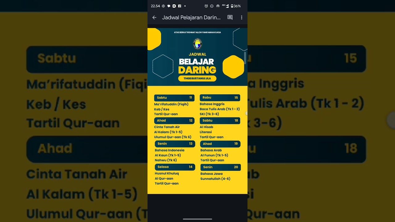 TUTORIAL BELAJAR DARING THGB BUSTANUL ULA