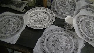 Transfer Printing Demonstration at Spode - Blue & White Transferware