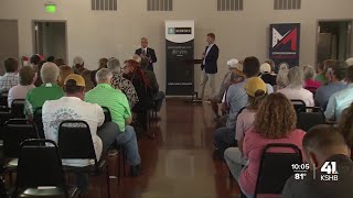 Tight security, protestors greet U.S. Rep. Mark Alford at Belton, Missouri, townhall