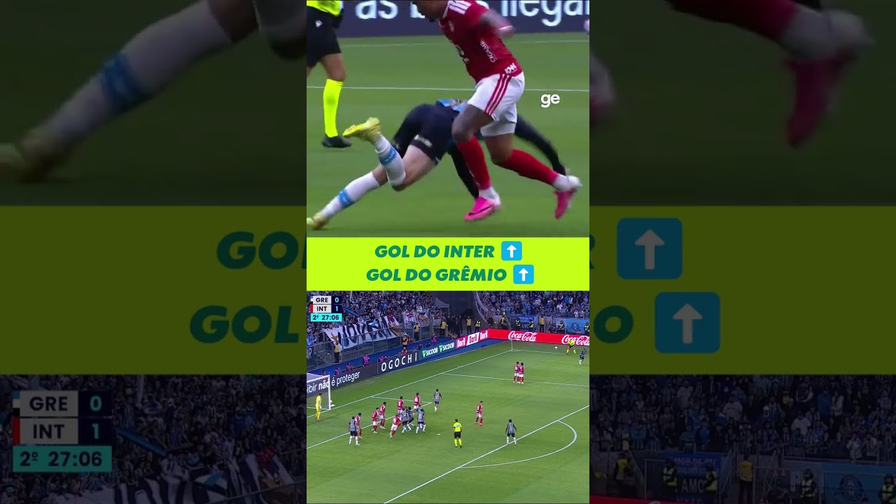OS GOLS DE GRÊMIO 1 X 1 INTERNACIONAL | #shorts | ge.globo